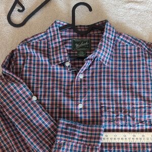 Woolrich Blue and Red Casual Button Down Shirt